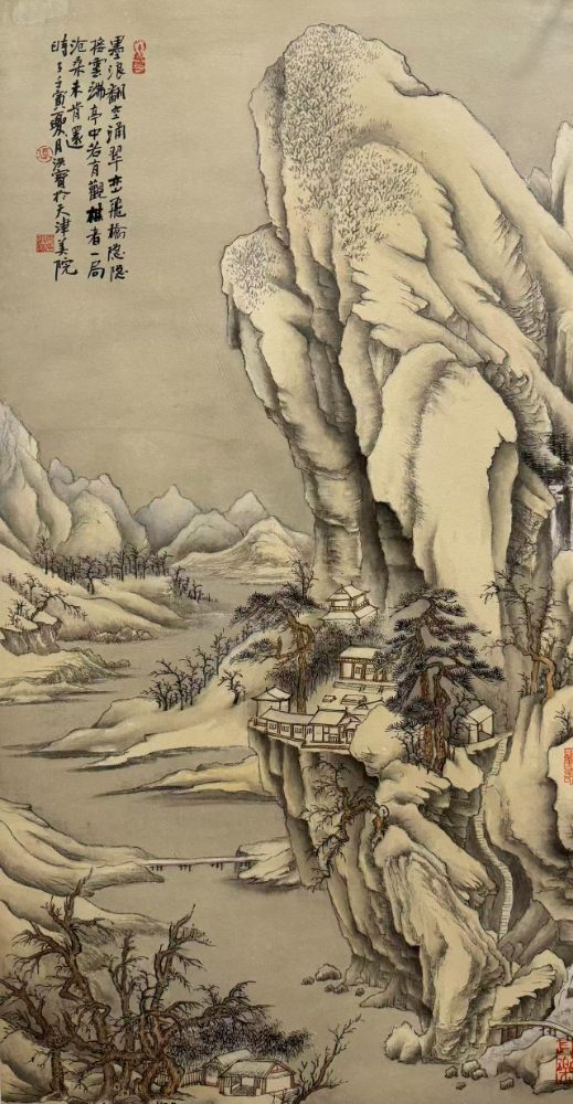 墨浪翻空涌翠峦